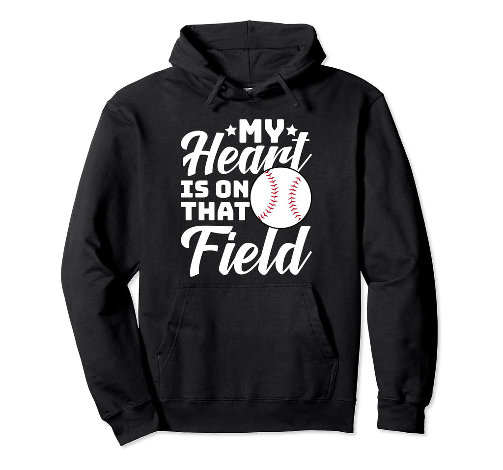 My Heart Is That Field Baseball Mom Wife Hoodie - Aesthetic Graphic Unisex - T-Shirt, Sweatshirt, Hoodie