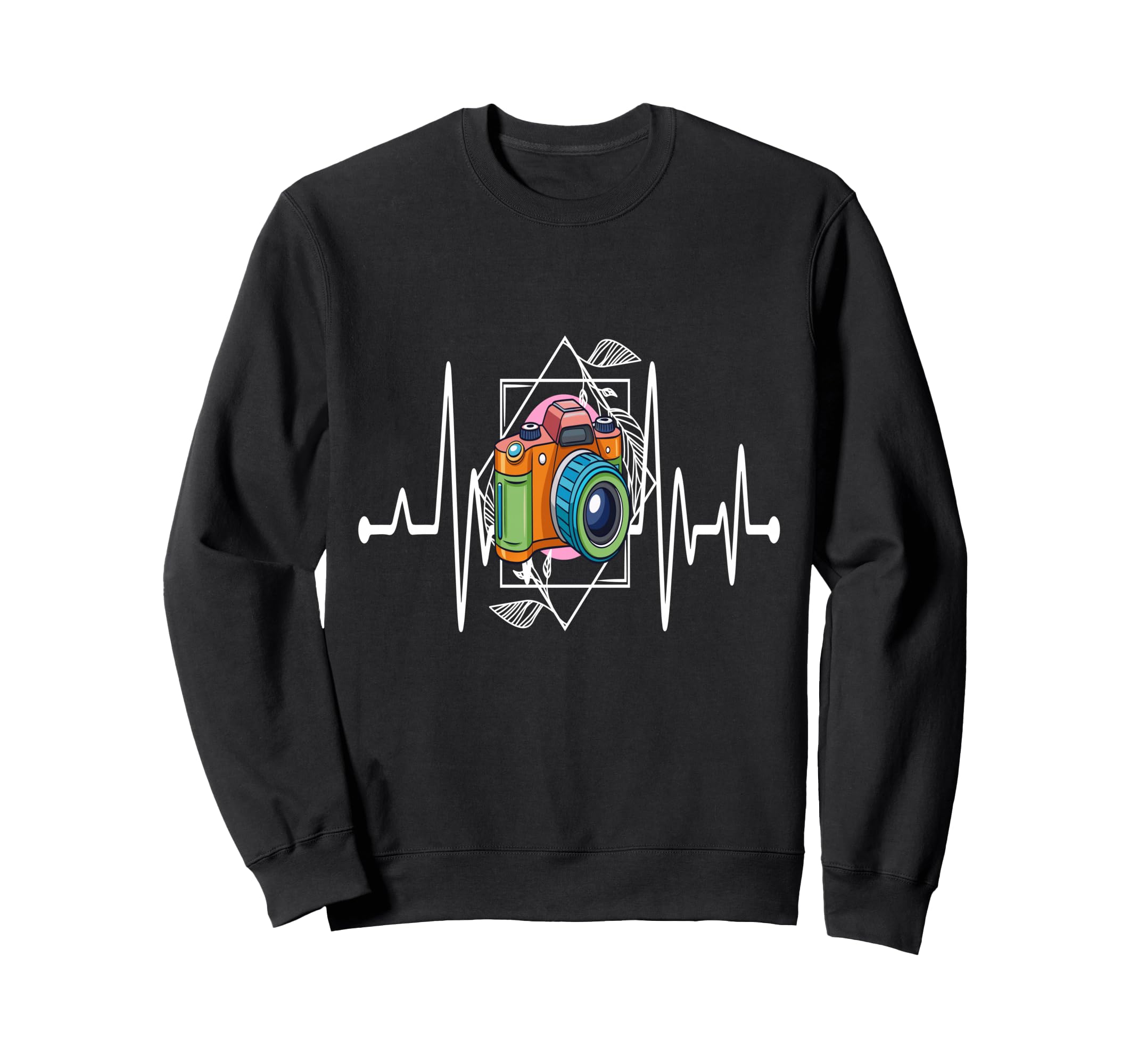 Womens Funny Camera Heartbeat Sweatshirt - Aesthetic Graphic Men Women - T-Shirt, Sweatshirt, Hoodie