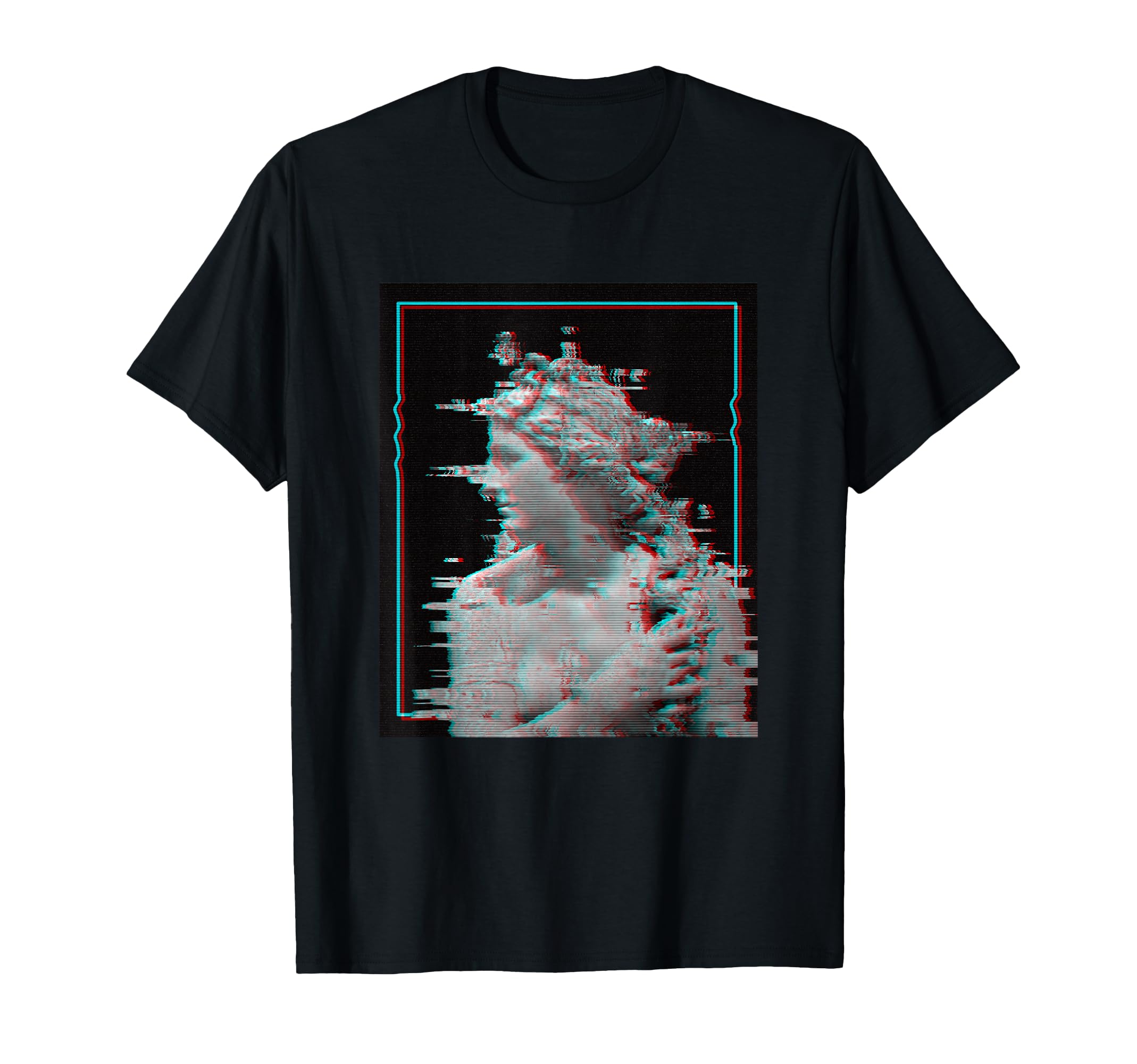 Greek Statue Glitch Vaporwave T-Shirt - Aesthetic Graphic for Adults - T-Shirt, Sweatshirt, Hoodie