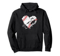 Dad Baseball Heart Baseball Sport Team Hoodie - Custom Art Print Men Women - T-Shirt, Sweatshirt, Hoodie