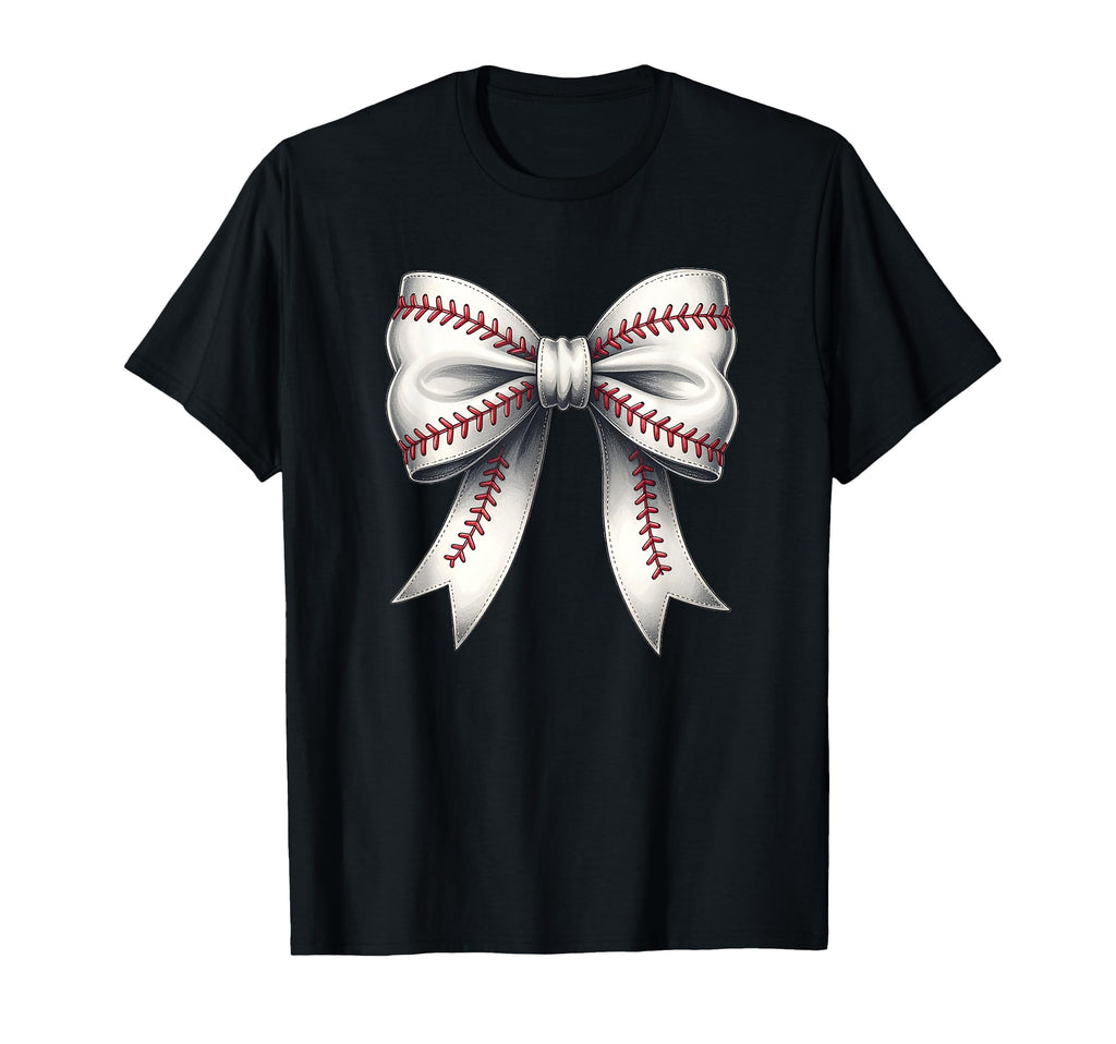 Baseball Coquette Bow Mom Mama T-Shirt - Fun Novelty Design Men Women - T-Shirt, Sweatshirt, Hoodie