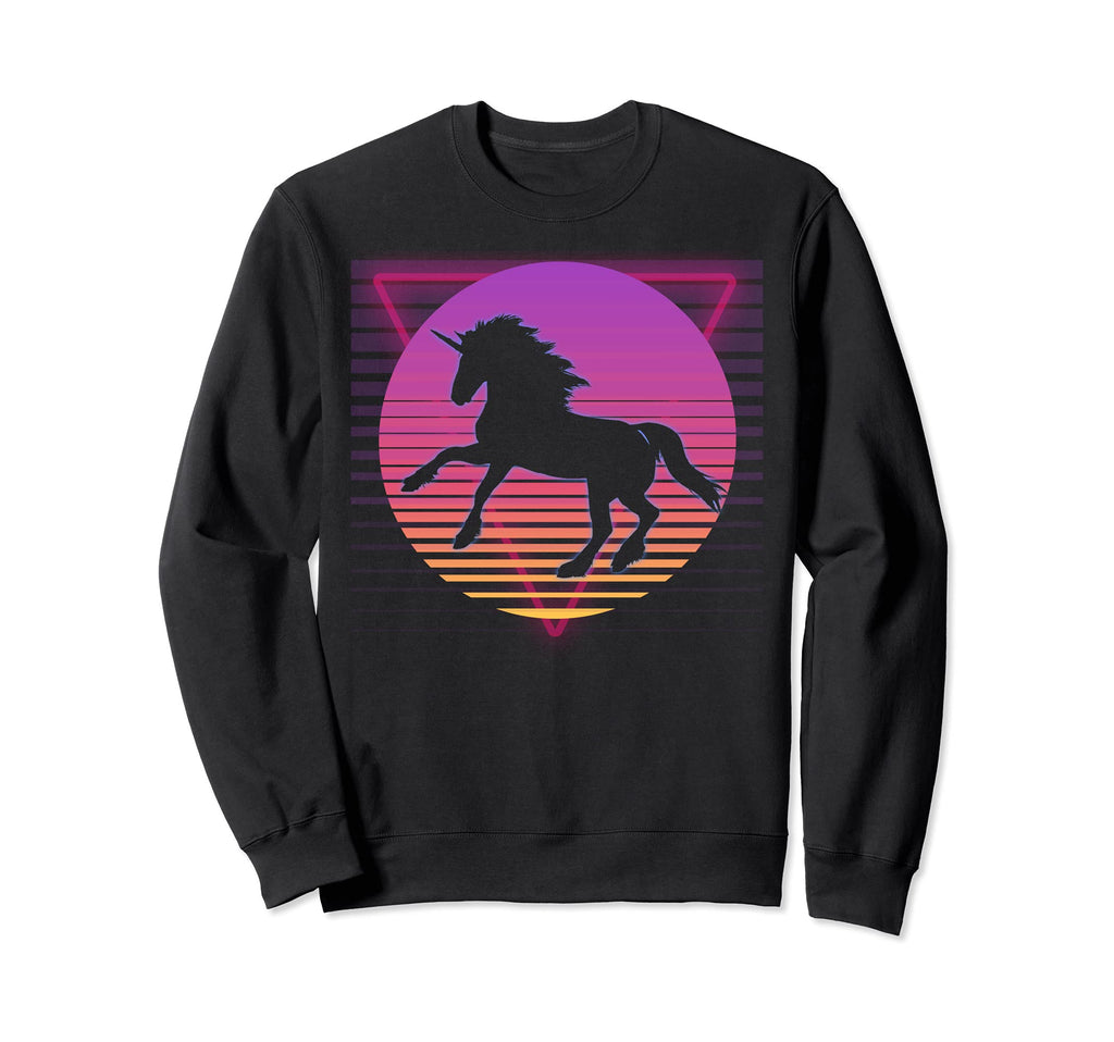 Unicorn Horse Vaporwave 80S 90S Sweatshirt - Aesthetic Graphic for Adults - T-Shirt, Sweatshirt, Hoodie