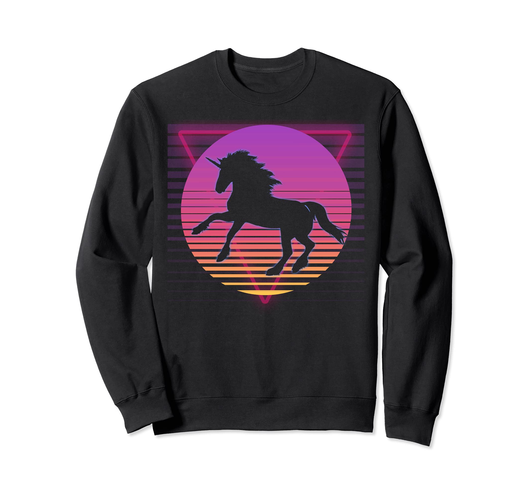 Unicorn Horse Vaporwave 80S 90S Sweatshirt - Aesthetic Graphic for Adults - T-Shirt, Sweatshirt, Hoodie