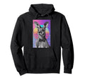 Funny Kangaroo Bow Tie 80S Synthwave Hoodie - Trendy Graphic for Adults - T-Shirt, Sweatshirt, Hoodie