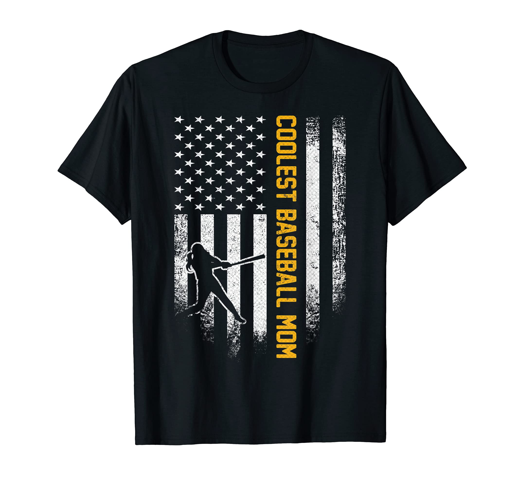 Usa American Flag Coolest Baseball Mom T-Shirt - Fun Novelty Design Unisex - T-Shirt, Sweatshirt, Hoodie