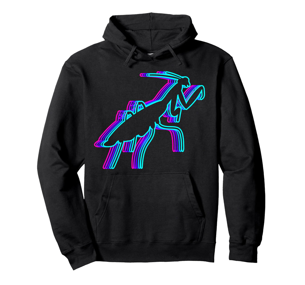 Mantis Praying Mantis Insect Vaporwave Hoodie - Graphic Print for Adults - T-Shirt, Sweatshirt, Hoodie