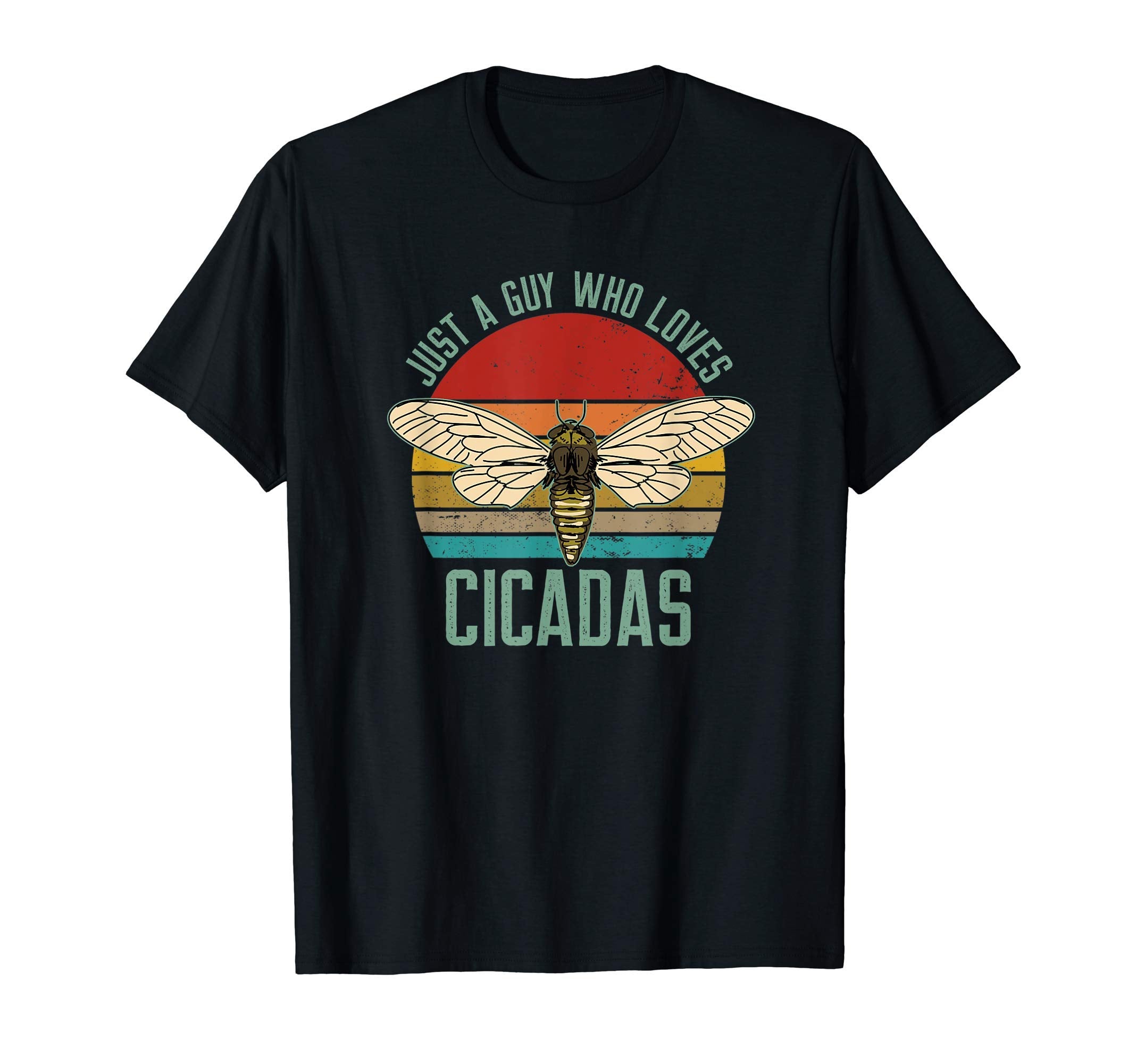 Just Guy Who Loves Cicadas Brood X Sunset T-Shirt - Trendy Graphic Unisex - T-Shirt, Sweatshirt, Hoodie