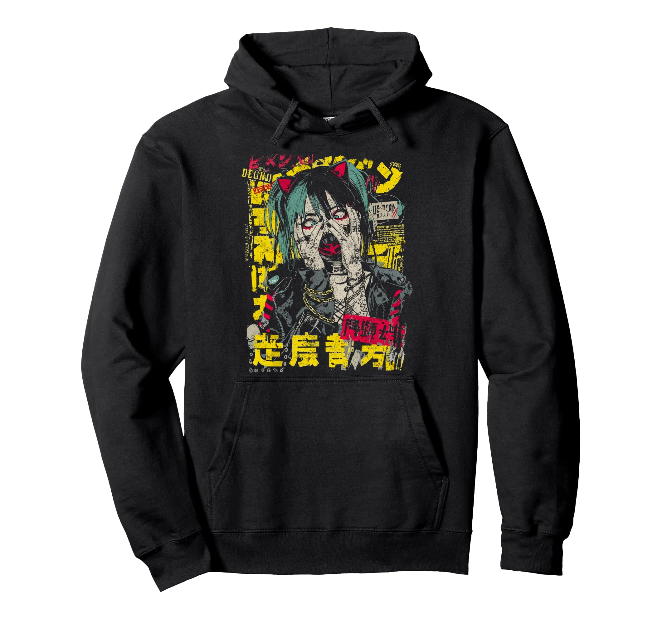 Japanese Streetwear Anime Manga Cyberpunk Hoodie - Unique Graphic Unisex - T-Shirt, Sweatshirt, Hoodie