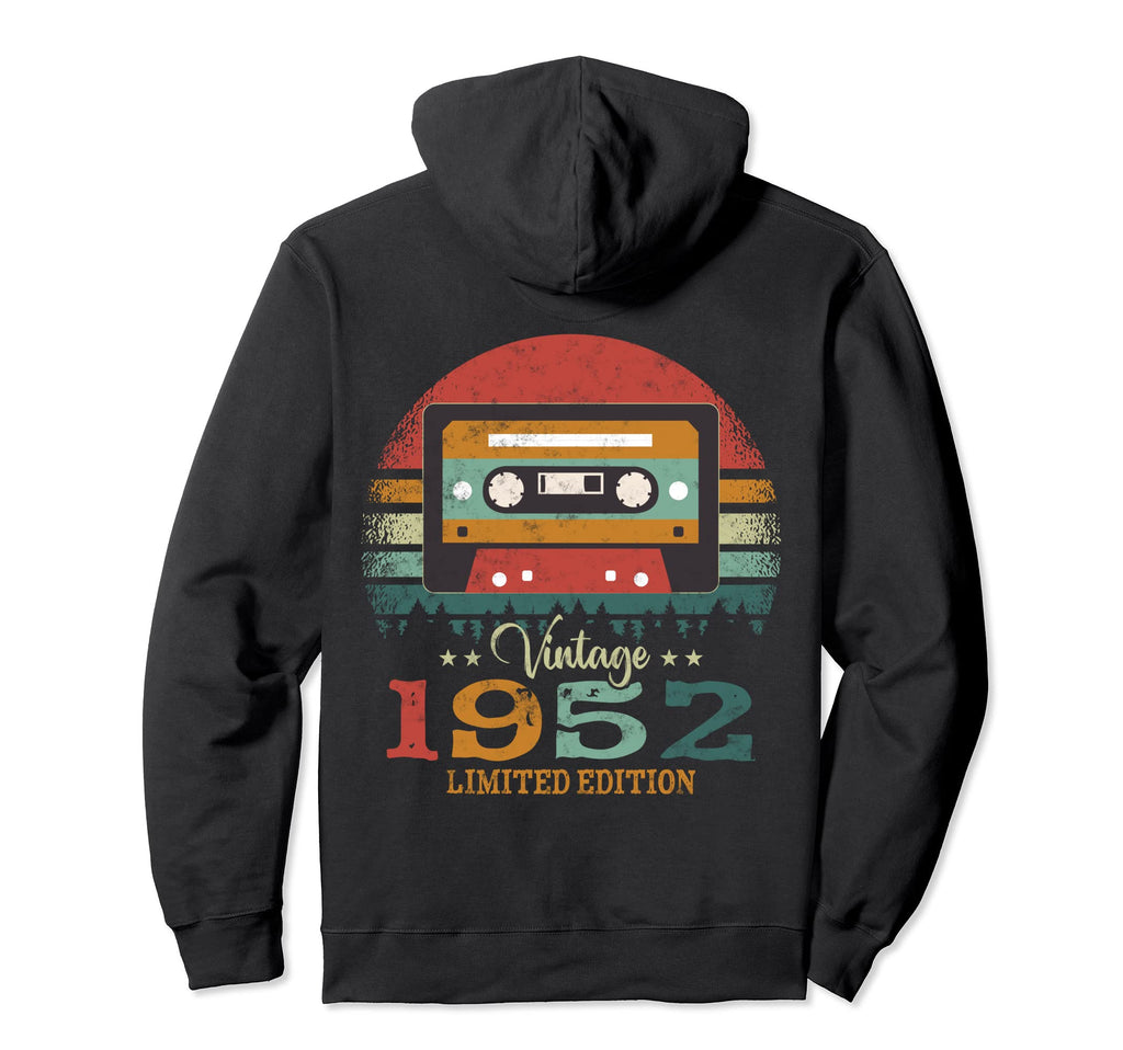 Cassette Tape 1952 Birthday Hoodie - Casual Everyday Wear for Adults - T-Shirt, Sweatshirt, Hoodie