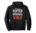 Proud Sister Baseball Senior 2023 Hoodie - Aesthetic Graphic Unisex - T-Shirt, Sweatshirt, Hoodie