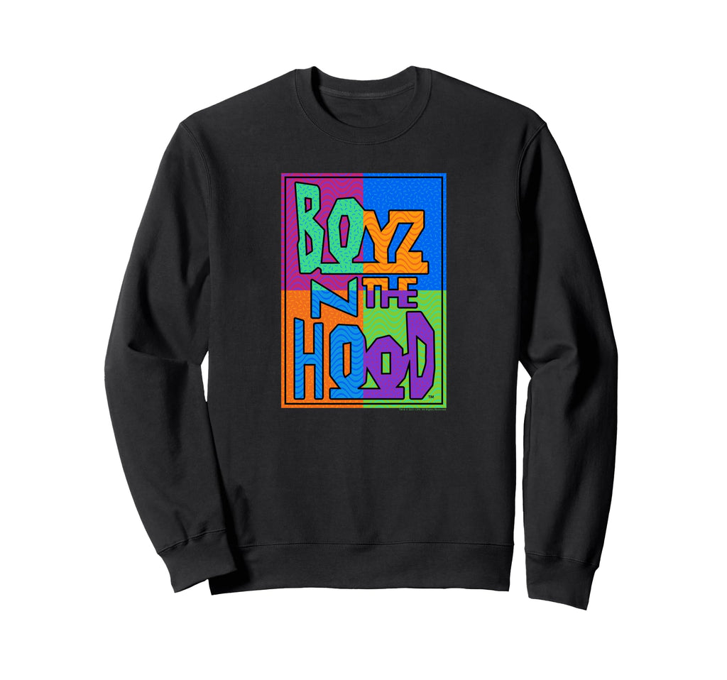 Boyz N Hood 90S Colorful Logo Hip Hop Sweatshirt - Novelty Apparel Unisex - T-Shirt, Sweatshirt, Hoodie
