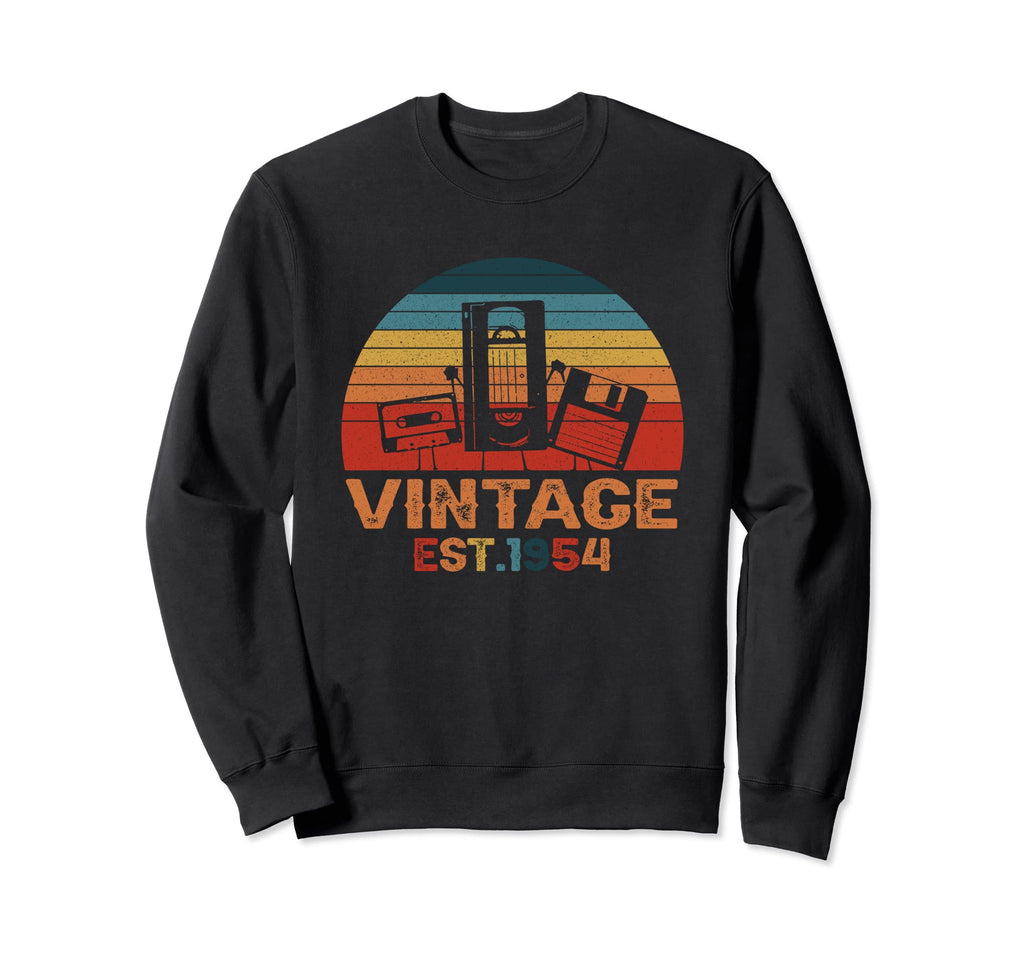 Est 1954 Cassette Tape Floppy Disk Sweatshirt - Novelty Apparel Unisex - T-Shirt, Sweatshirt, Hoodie