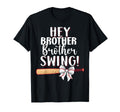 Baseball Sister Bow Hey Brother T-Shirt - Minimalist Print for Adults - T-Shirt, Sweatshirt, Hoodie