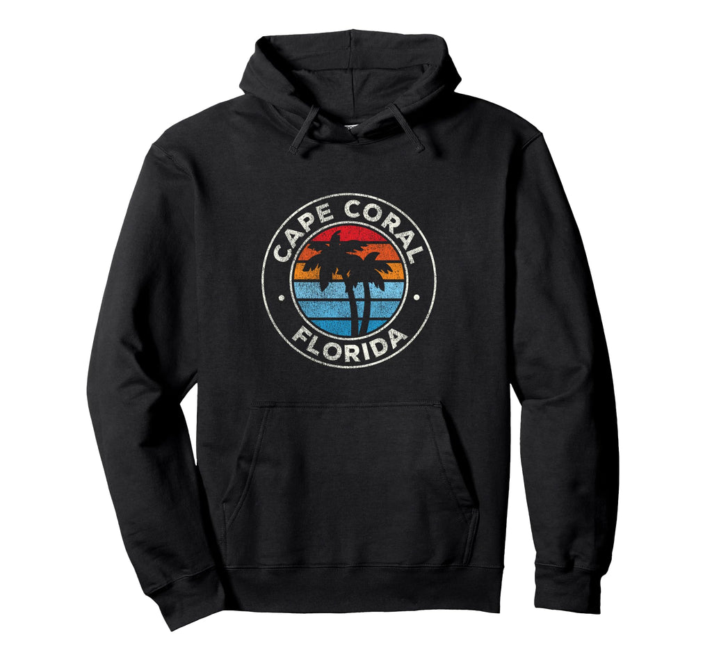 Cape Coral Florida Fl 70S Hoodie - Minimalist Print Men Women - T-Shirt, Sweatshirt, Hoodie