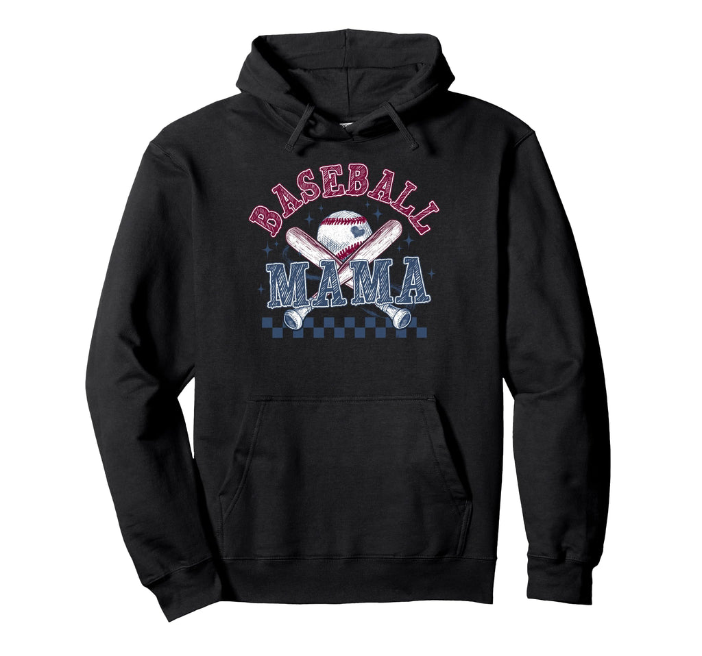 Baseball Mama Hoodie - Graphic Print Men Women - T-Shirt, Sweatshirt, Hoodie