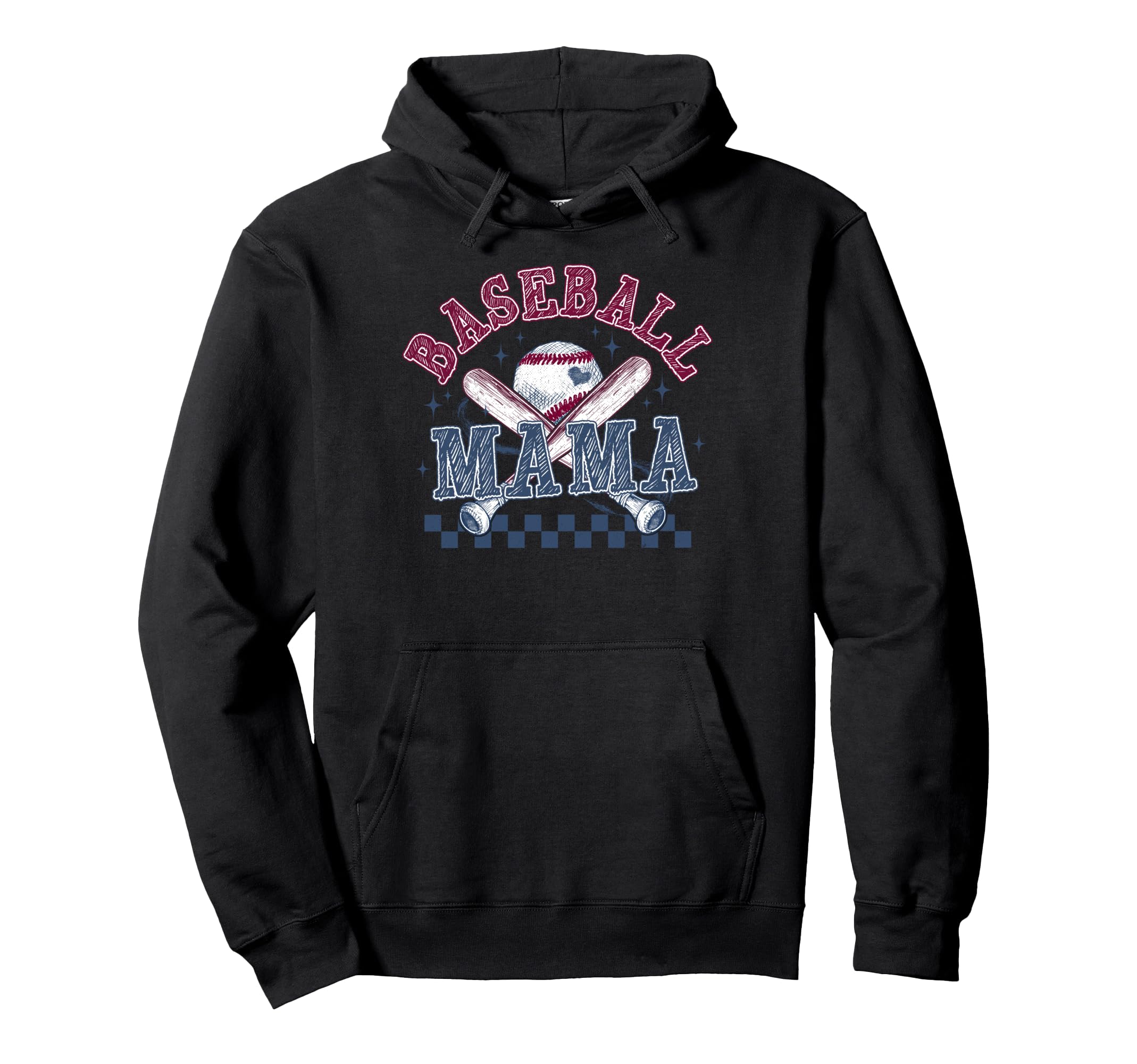 Baseball Mama Hoodie - Graphic Print Men Women - T-Shirt, Sweatshirt, Hoodie