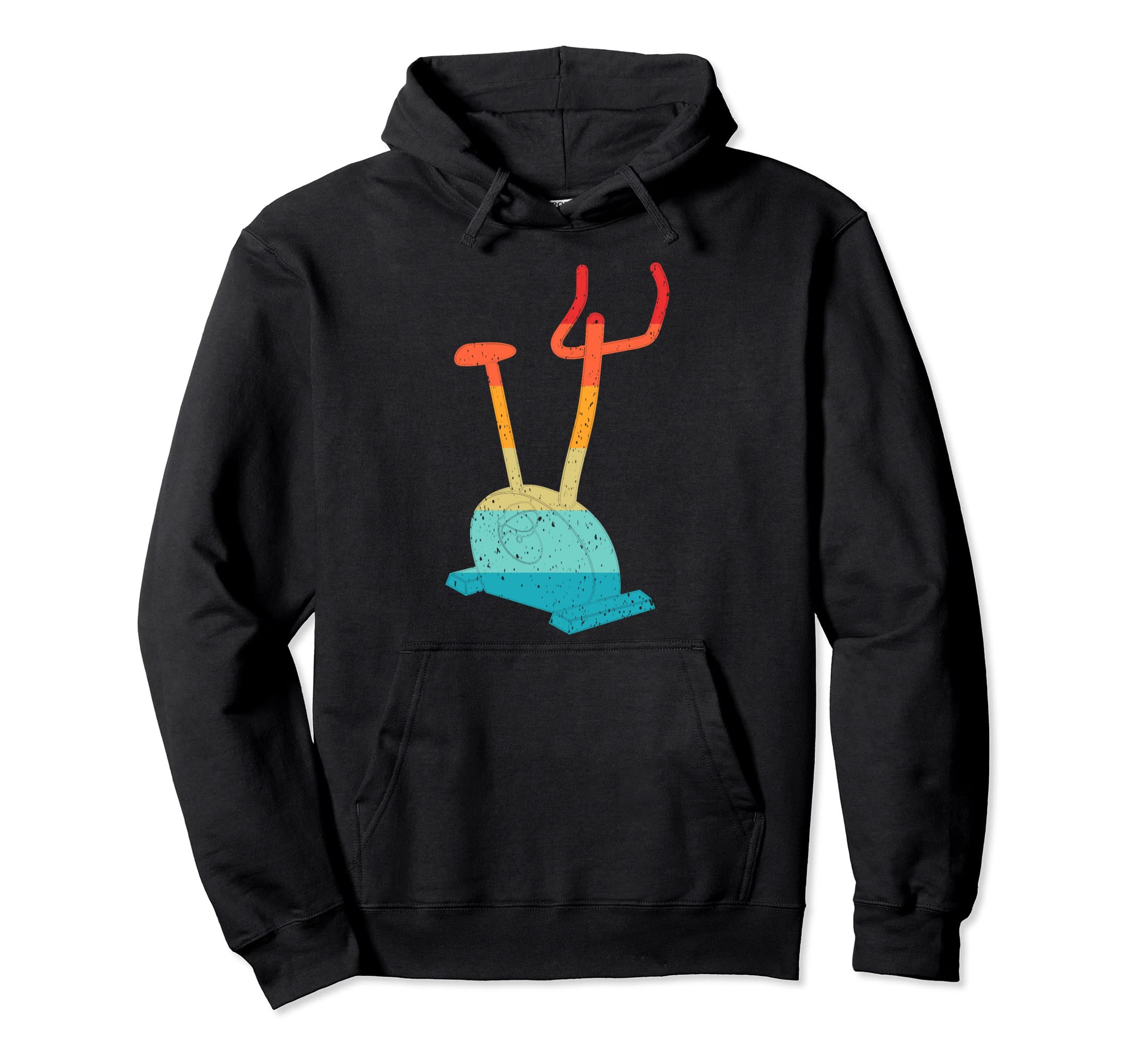 Workout Bike Silhouette 80S Hoodie - Casual Everyday Wear for Adults - T-Shirt, Sweatshirt, Hoodie