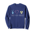 Radiology Tech X Ray Peace Love Sweatshirt - Streetwear Style for Adults - T-Shirt, Sweatshirt, Hoodie