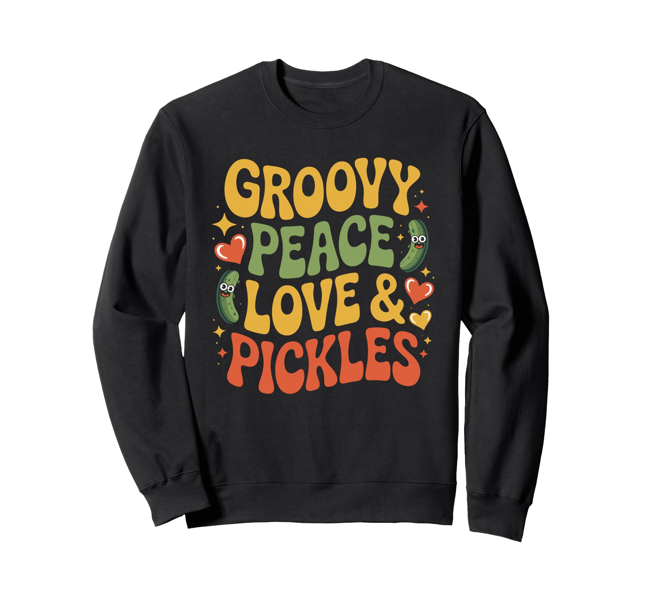 Peace Love Pickles Boho Sweatshirt - Minimalist Print Unisex - T-Shirt, Sweatshirt, Hoodie