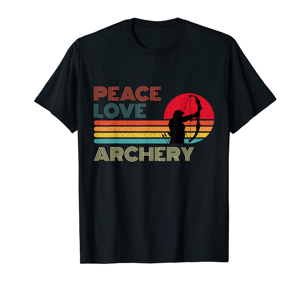 Peace Love Archery Striped Sunset T-Shirt - Streetwear Style for Adults - T-Shirt, Sweatshirt, Hoodie