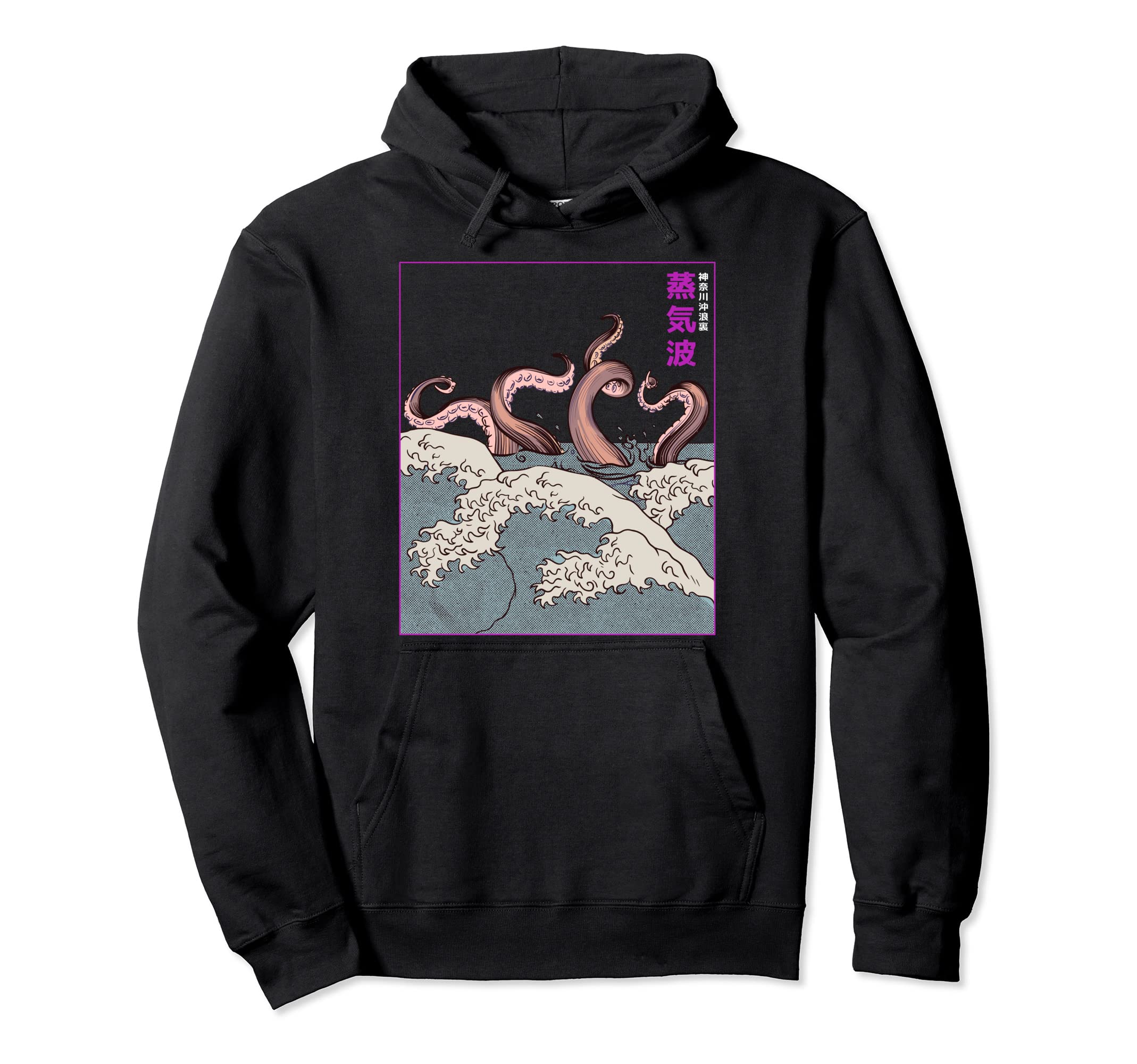 Kanagawa Wave Japan Vaporwave Hoodie - Streetwear Style Men Women - T-Shirt, Sweatshirt, Hoodie