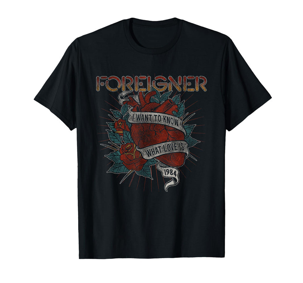 Foreigner Know What Love Is Heart Rose T-Shirt - Minimalist Print Unisex - T-Shirt, Sweatshirt, Hoodie