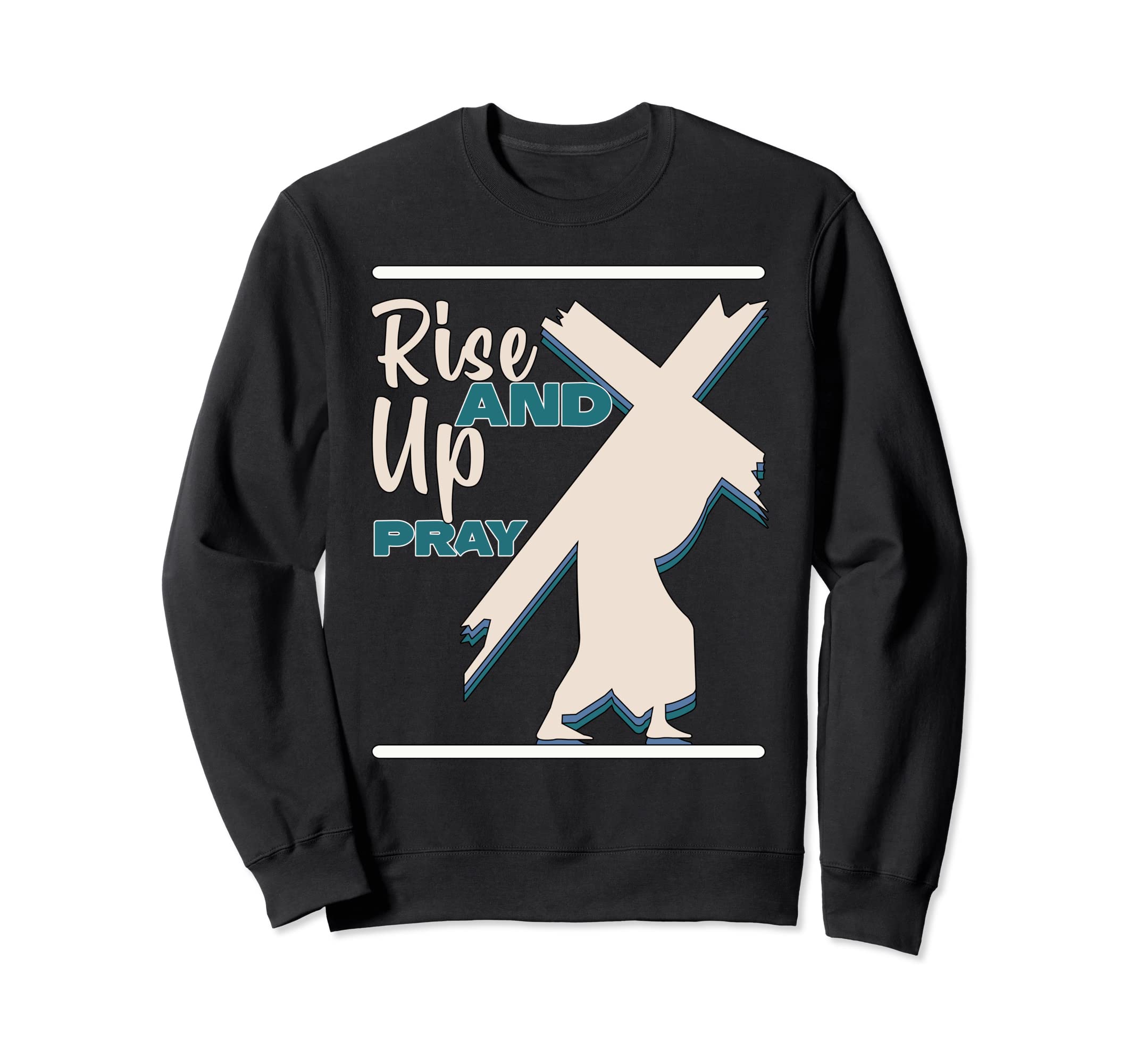 Happy Rise Up And Pray Boho Sweatshirt - Aesthetic Graphic for Adults - T-Shirt, Sweatshirt, Hoodie