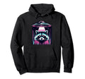 Raccoon Ufo Vaporwave Aesthetic Alien Hoodie - Custom Art Print for Adults - T-Shirt, Sweatshirt, Hoodie
