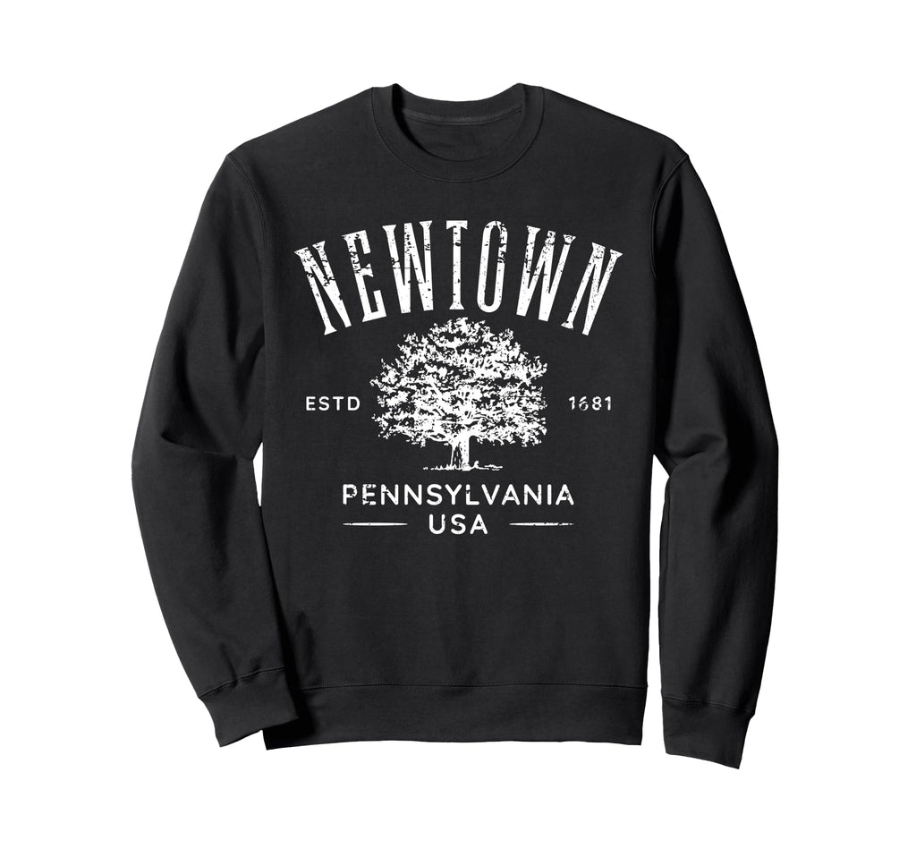 Newtown Pennsylvania Distressed Sweatshirt - Aesthetic Graphic for Adults - T-Shirt, Sweatshirt, Hoodie