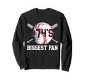 Number 74 Baseball Biggest Fan Mom Dad Sweatshirt - Unique Graphic Unisex - T-Shirt, Sweatshirt, Hoodie