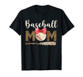 Baseball Mom Messy Bun Leopard Baseball T-Shirt - Minimalist Print Unisex - T-Shirt, Sweatshirt, Hoodie