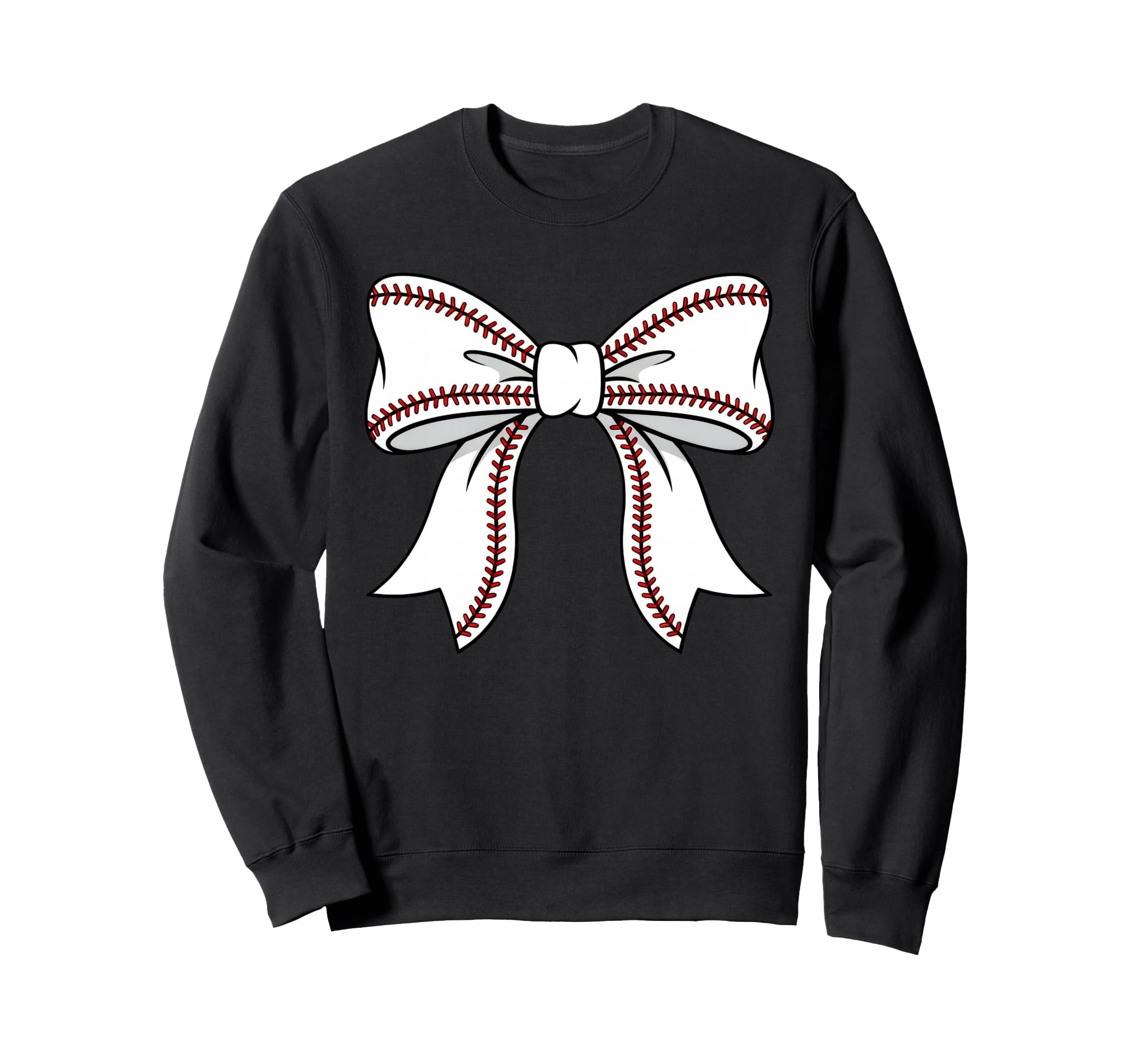 Baseball Bow Mothers Day Sweatshirt - Fun Novelty Design for Adults - T-Shirt, Sweatshirt, Hoodie