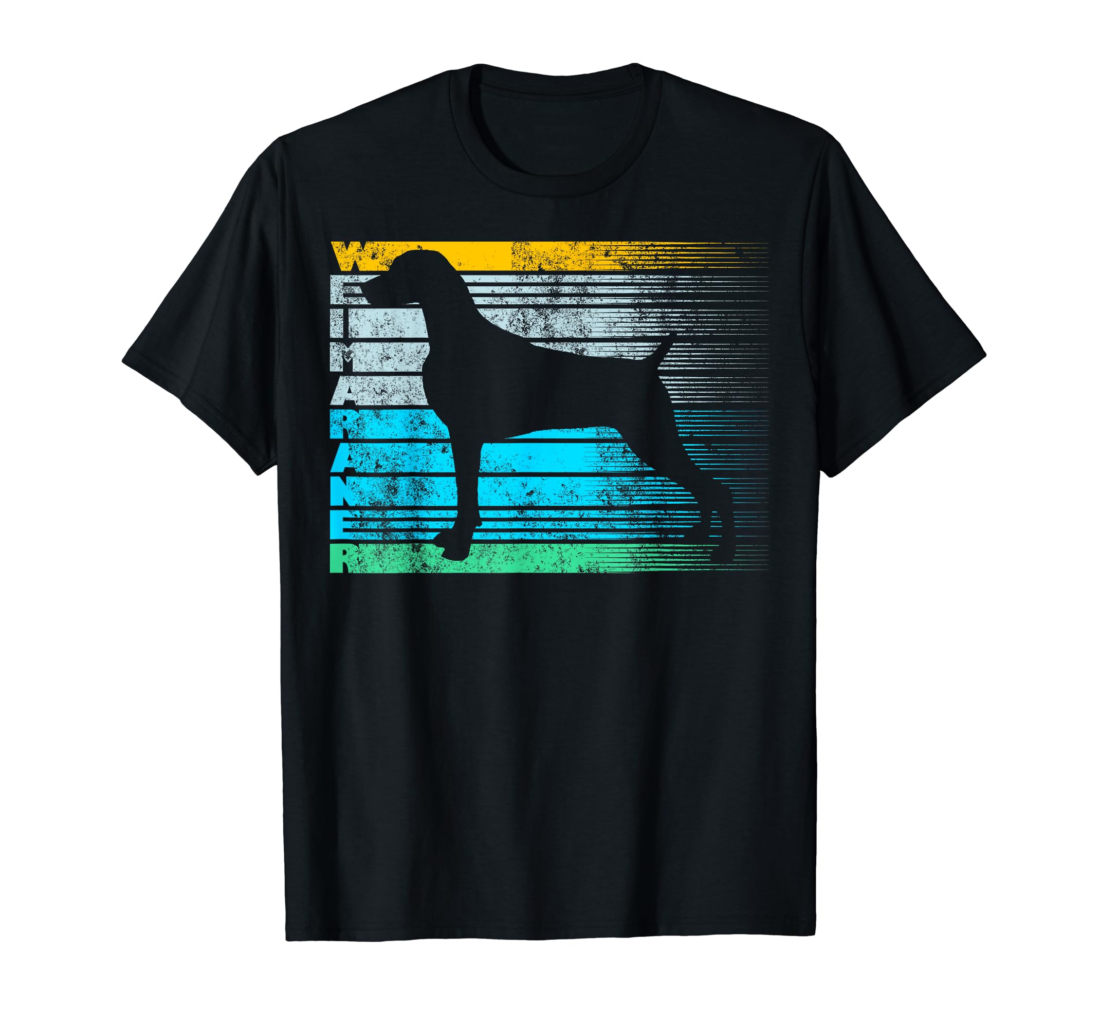 Weimaraner Silhouette Distressed T-Shirt - Streetwear Style Unisex - T-Shirt, Sweatshirt, Hoodie