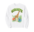 Giraffe Groovy Floral Giraffe Sweatshirt - Minimalist Print Men Women - T-Shirt, Sweatshirt, Hoodie