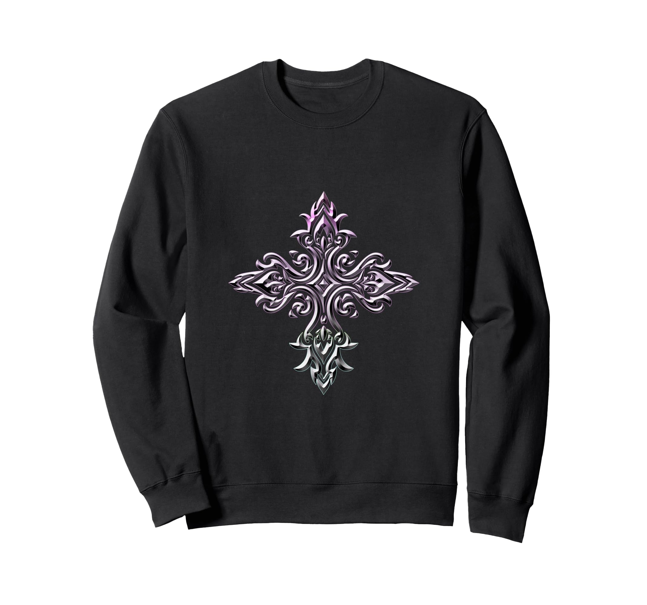 Emo Goth Cross Minimal Gothic Sweatshirt - Streetwear Style Men Women - T-Shirt, Sweatshirt, Hoodie