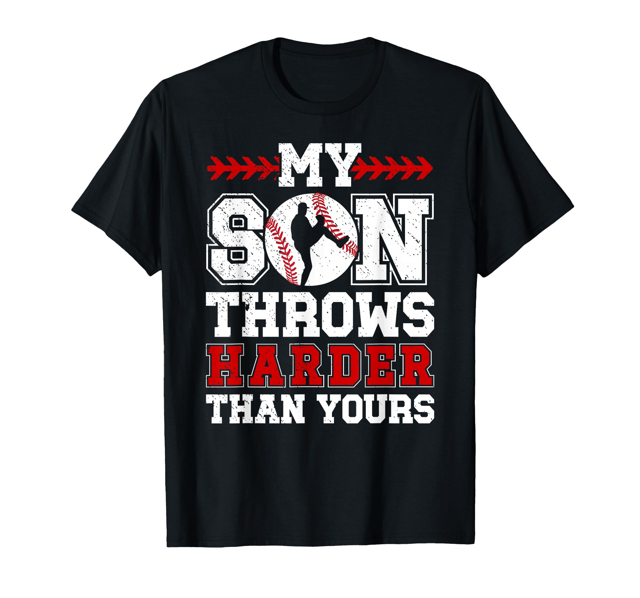 Proud Baseball Pitcher Mom Baseball T-Shirt - Casual Everyday Wear Unisex - T-Shirt, Sweatshirt, Hoodie
