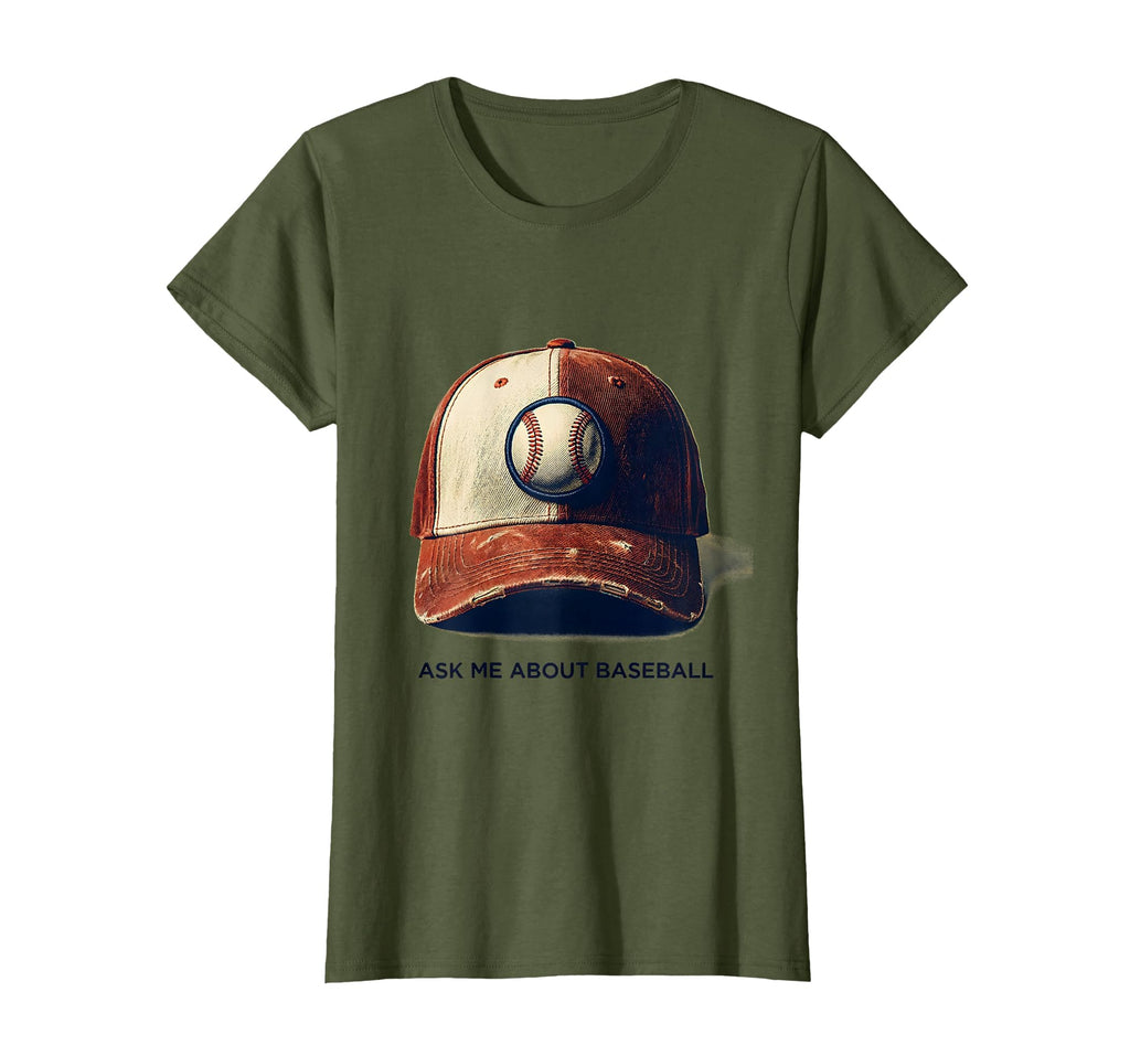 Ask Me About Baseball Proud Baseball T-Shirt - Custom Art Print Men Women - T-Shirt, Sweatshirt, Hoodie