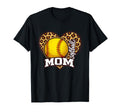 Softball Mom Leopard Heart T-Shirt - Novelty Apparel Men Women - T-Shirt, Sweatshirt, Hoodie