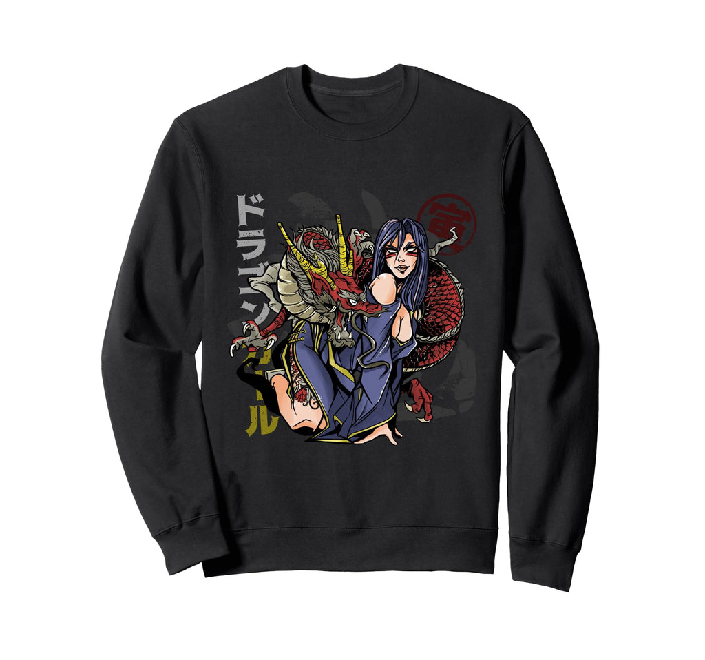 Dragon Japan Egirl Aesthetic Sweatshirt - Custom Art Print for Adults - T-Shirt, Sweatshirt, Hoodie