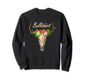 Bull Western Rodeo Statement Boho Sweatshirt - Minimalist Print Men Women - T-Shirt, Sweatshirt, Hoodie