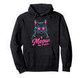 Cyber Punk Cat Glow Meow Future Hoodie - Aesthetic Graphic Men Women - T-Shirt, Sweatshirt, Hoodie