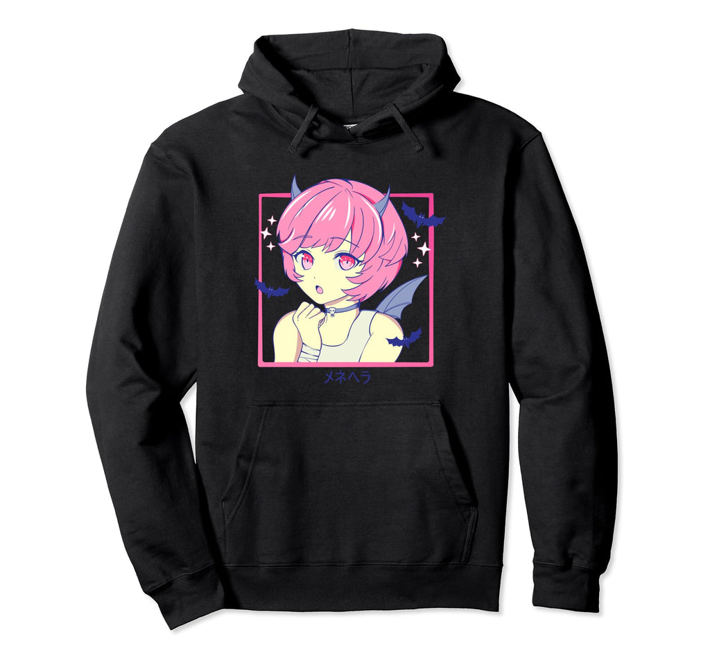 Japanese Anime Punk Evil Pastel Hoodie - Minimalist Print for Adults - T-Shirt, Sweatshirt, Hoodie