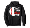 Best Baseball Team Mom Ever Baseball Hoodie - Minimalist Print for Adults - T-Shirt, Sweatshirt, Hoodie