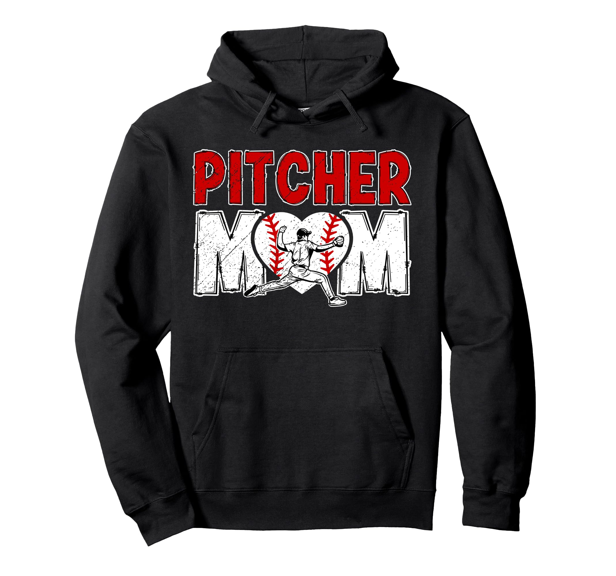 Baseball Pitcher Mom Baseball Pitcher Hoodie - Unique Graphic Men Women - T-Shirt, Sweatshirt, Hoodie