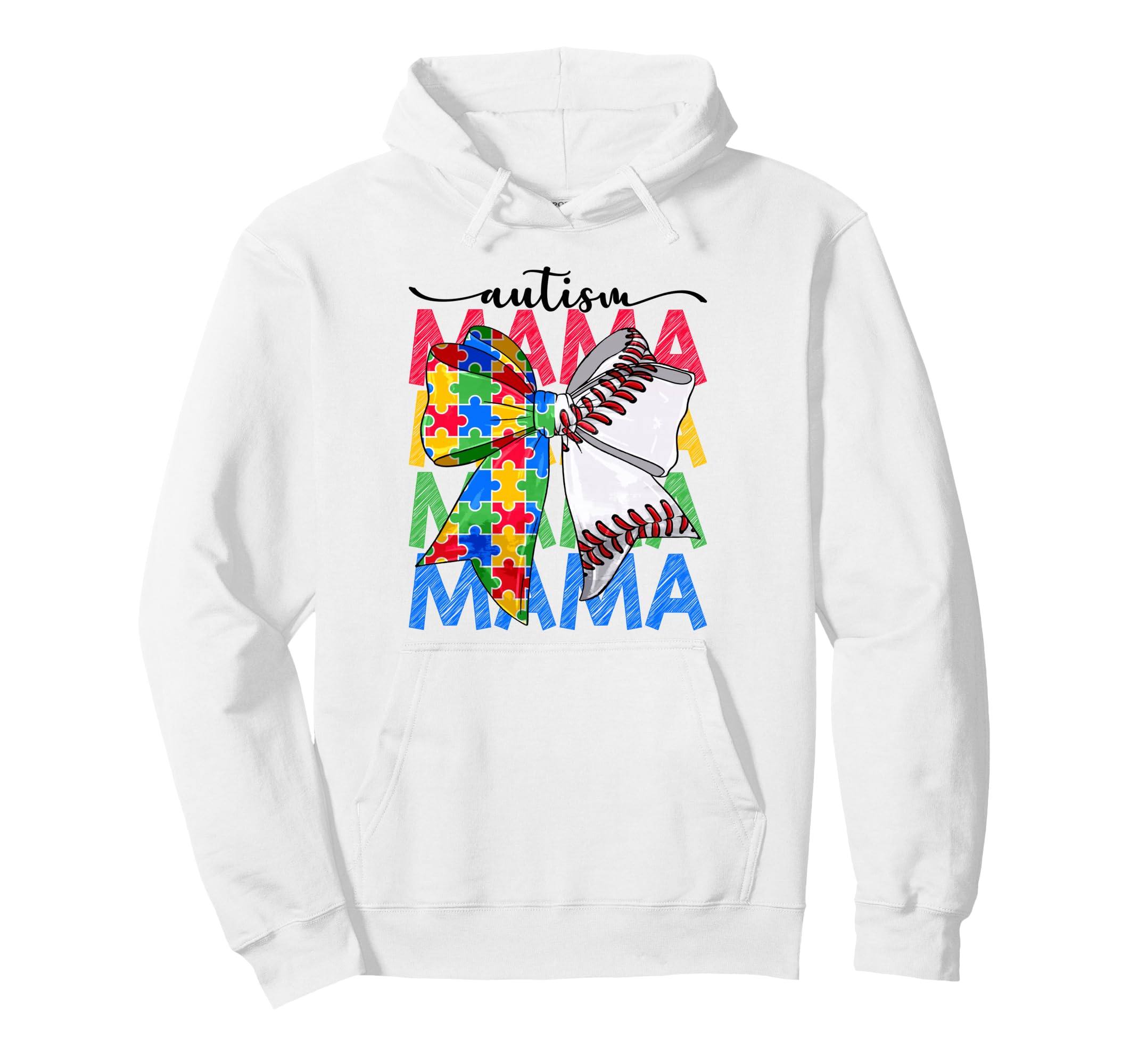 Autism Mama Autism Awareness Coquette Hoodie - Minimalist Print for Adults - T-Shirt, Sweatshirt, Hoodie