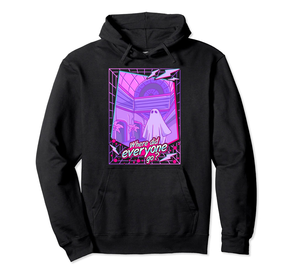 Sad 1980S Vaporwave Ghost Sheet Ghost Hoodie - Minimalist Print Men Women - T-Shirt, Sweatshirt, Hoodie