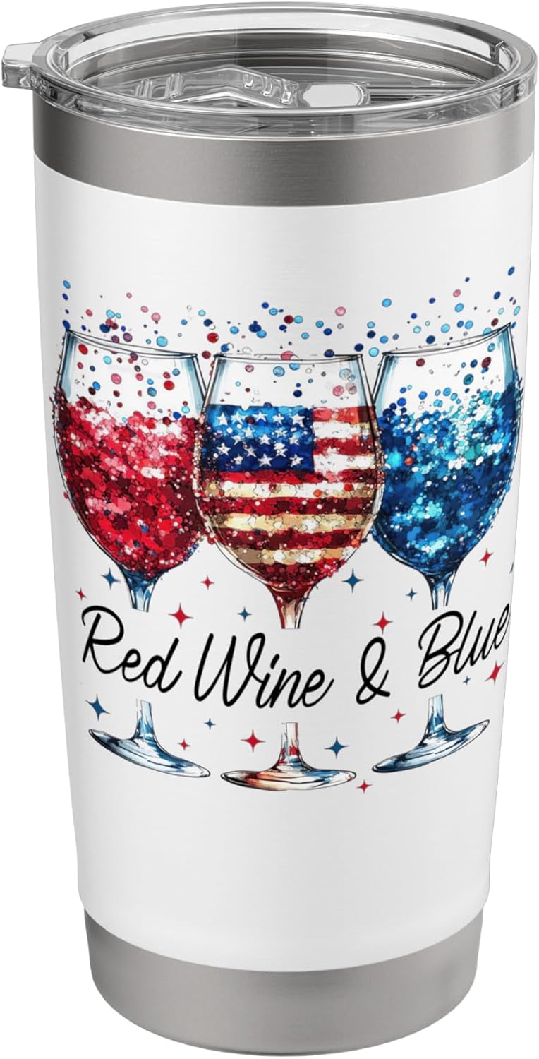 Red White And Blue Wine Patriotic For Women - Adult & Kids T-Shirts, Sweatshirts & Hoodies apparel design preview 1
