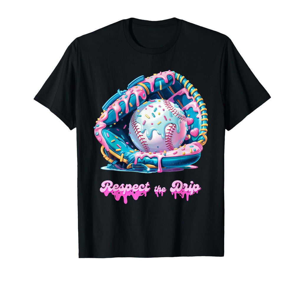 Baseball Drip Ice Cream Sprinkles Baseball T-Shirt - Unique Graphic Unisex - T-Shirt, Sweatshirt, Hoodie