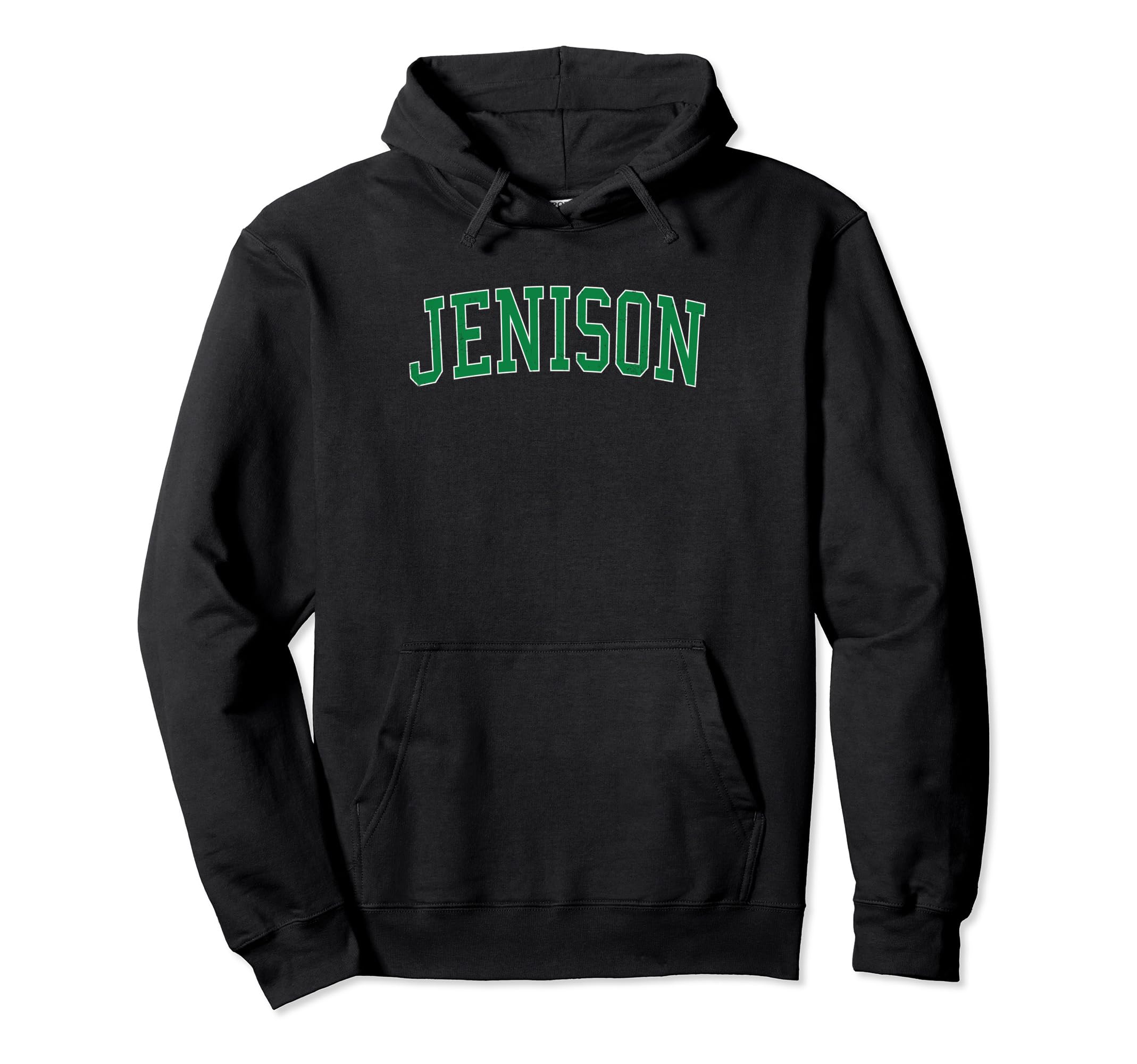 Jenison Mi Distressed Green Varsity Hoodie - Minimalist Print Men Women - T-Shirt, Sweatshirt, Hoodie