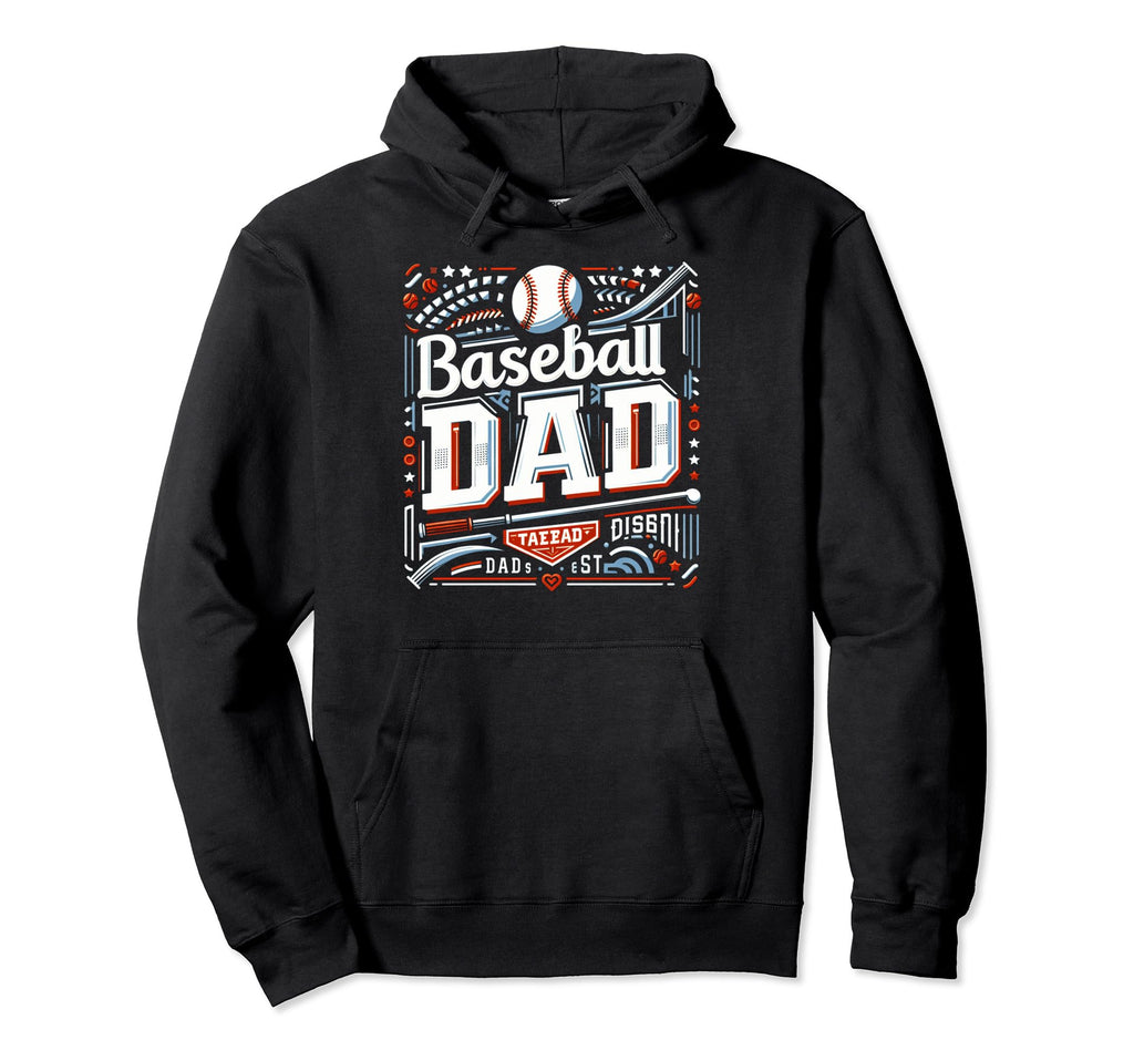 Baseball Dad Fathers Day Hoodie - Graphic Print for Adults - T-Shirt, Sweatshirt, Hoodie